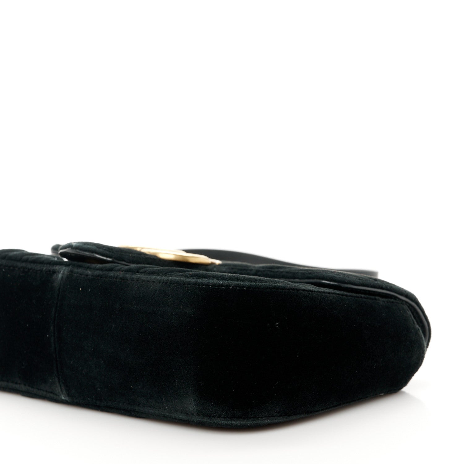 Gucci Velvet Matelasse Mini GG Marmont Shoulder Bag Black 10 of 10