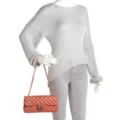 Chanel Lambskin Quilted East West Flap Pink 2 of 8