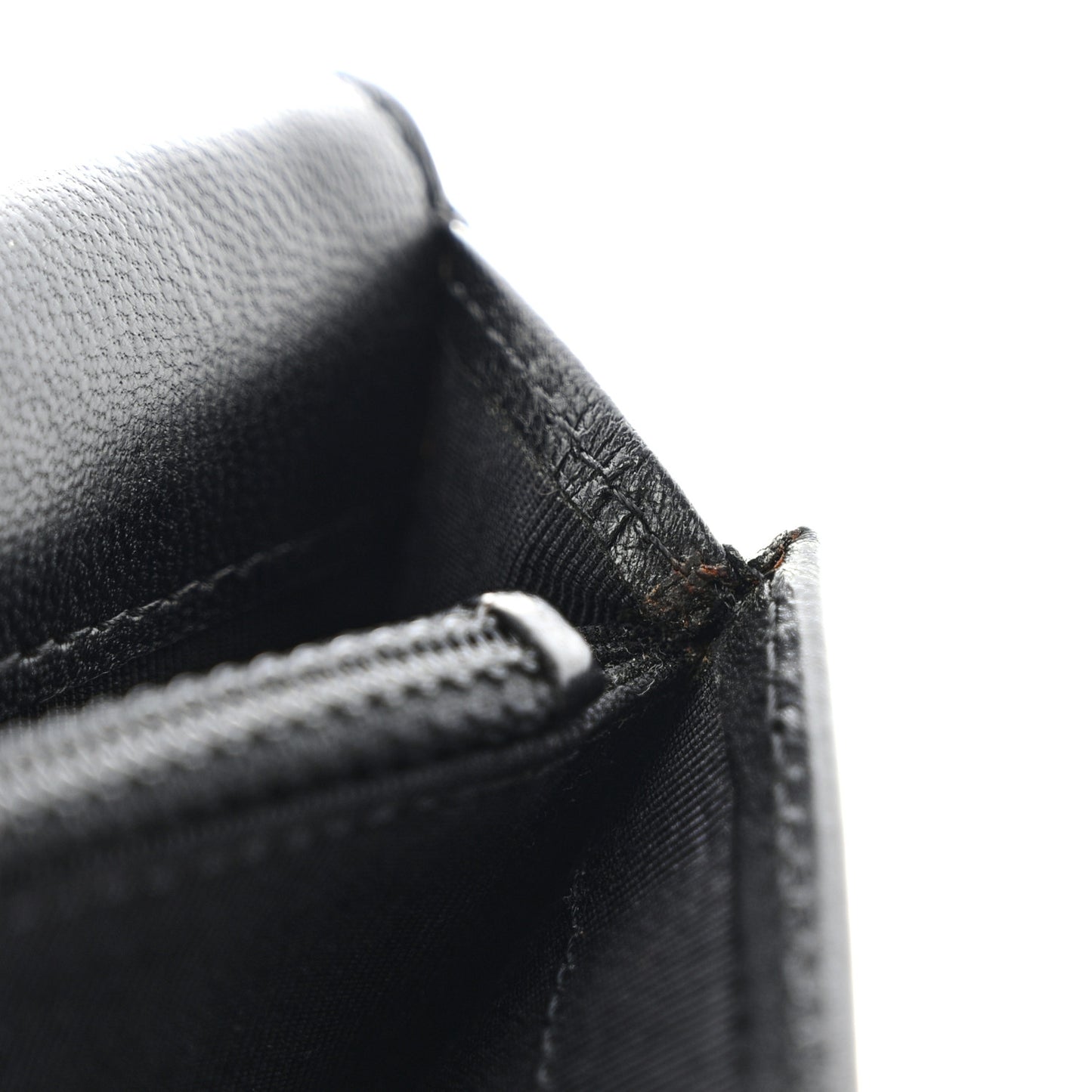 Lambskin Perforated Yen Wallet Black