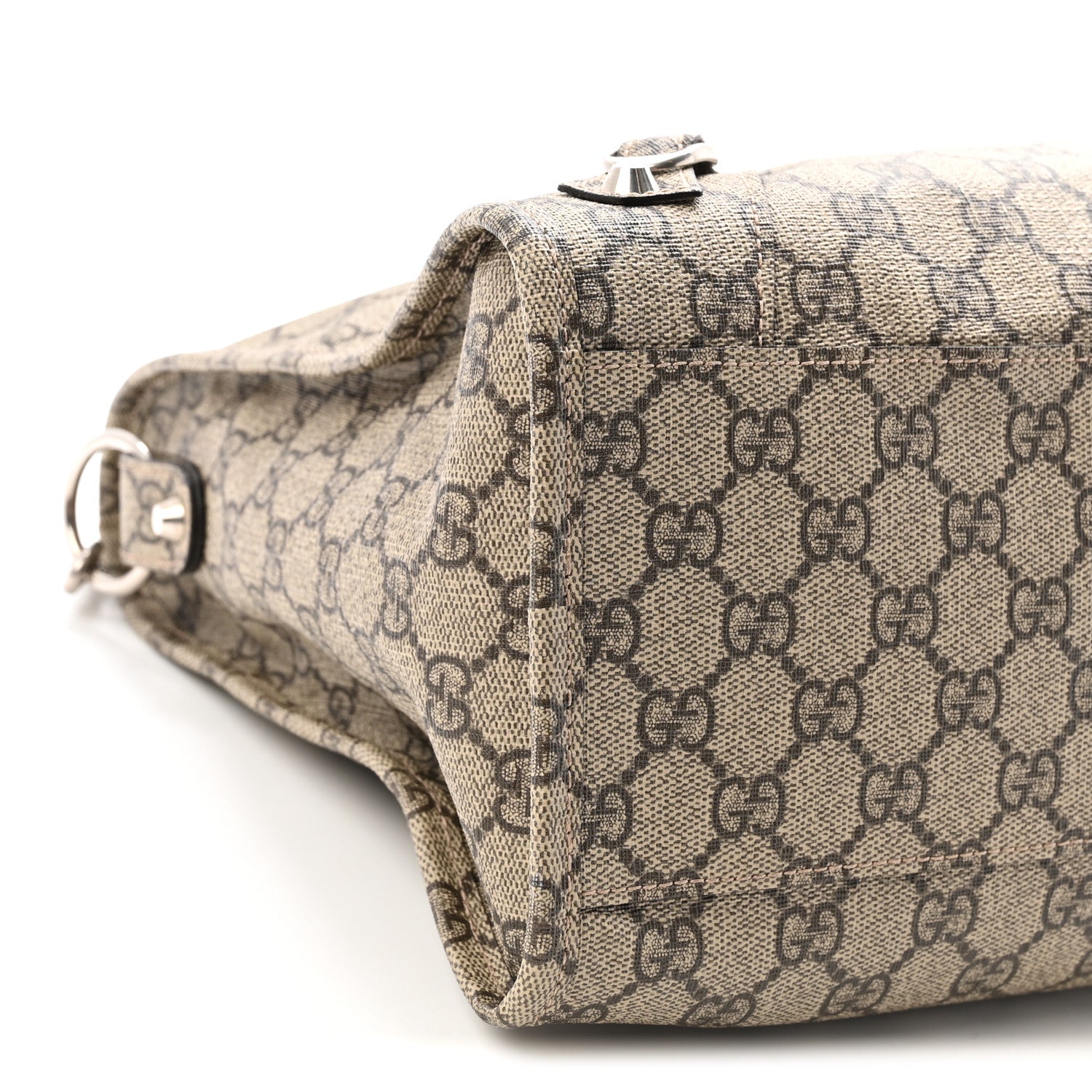 Balenciaga X GUCCI GG Supreme Monogram Neo Classic Silver Hardware City Beige Ebony 9 of 10