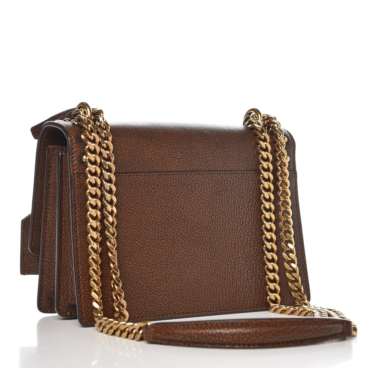 Calfskin Studded Small Monogram Sunset Brown