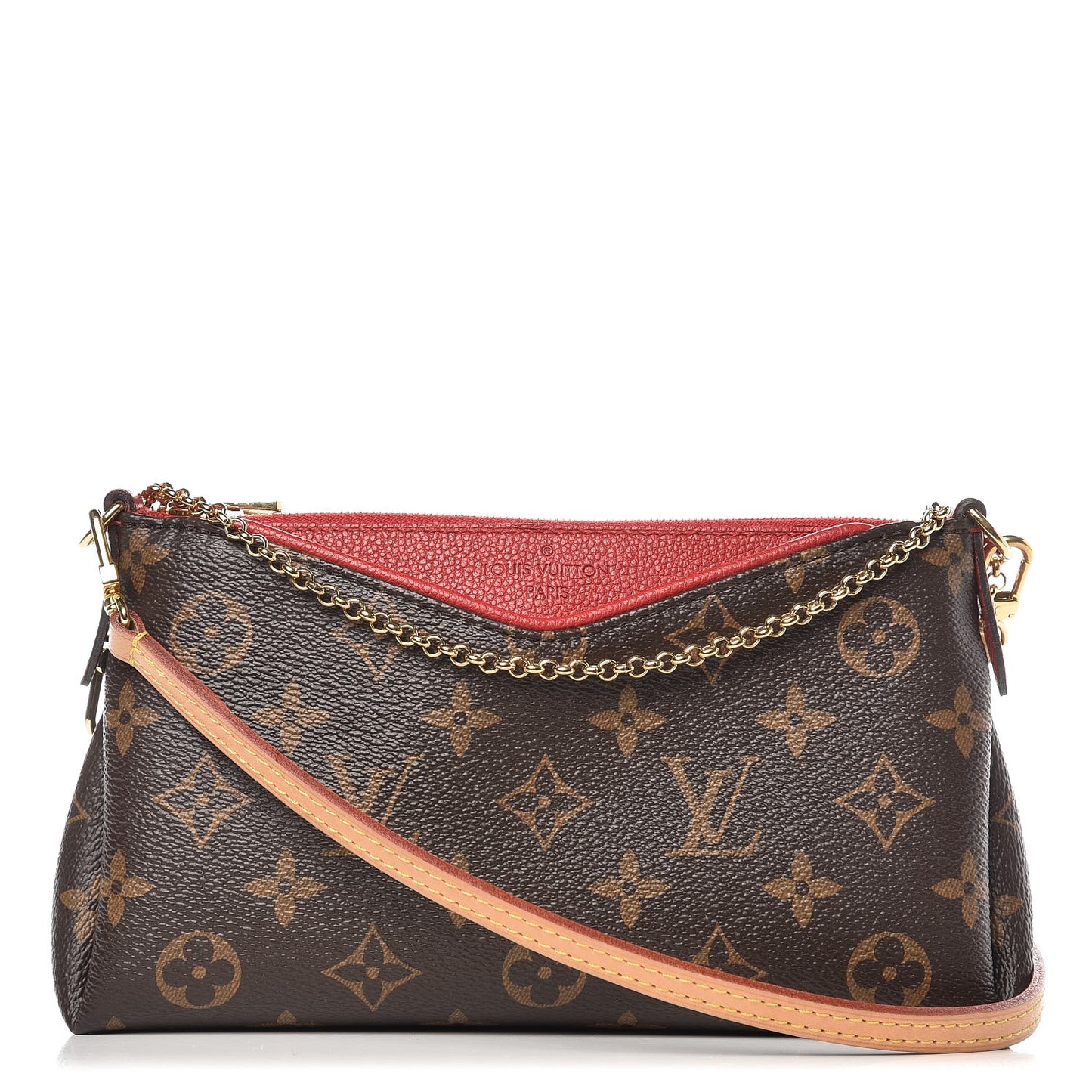 Monogram Pallas Clutch Cherry