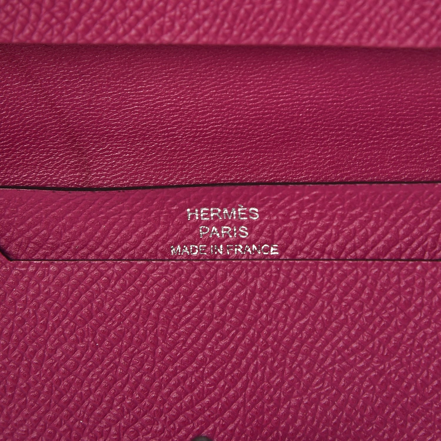 Hermes Epsom Bearn Card Holder Wallet Rose Pourpre 6 of 9