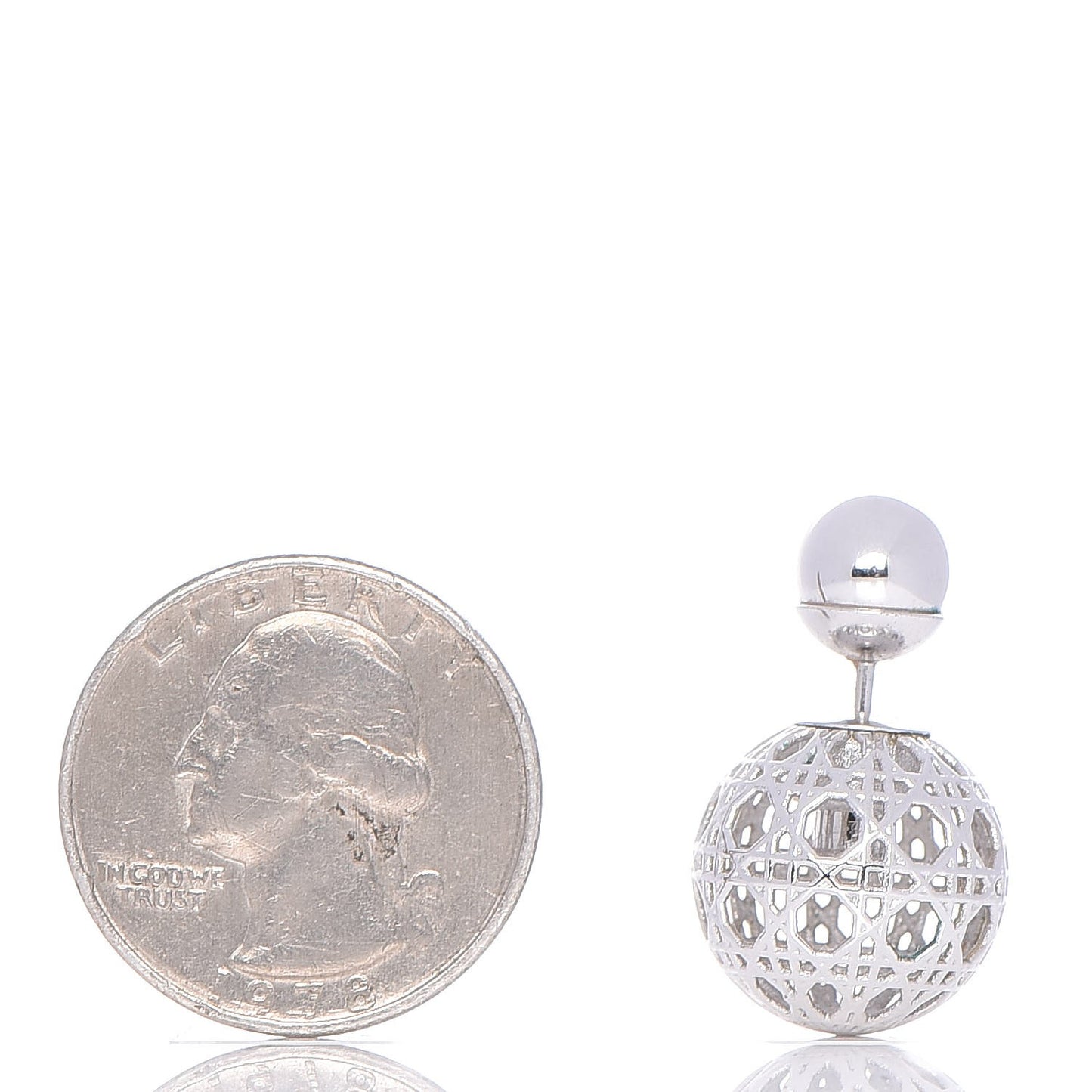 Cannage Mise En Dior Tribal Earrings Silver