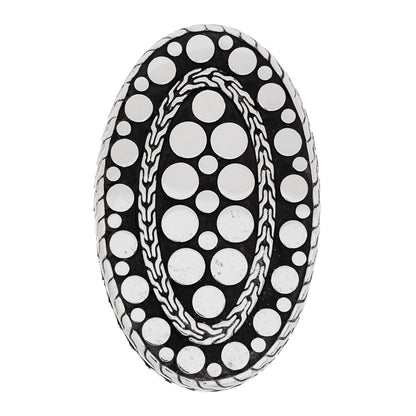 John Hardy Sterling Silver Dot Oval Ring 54 7 1 of 4