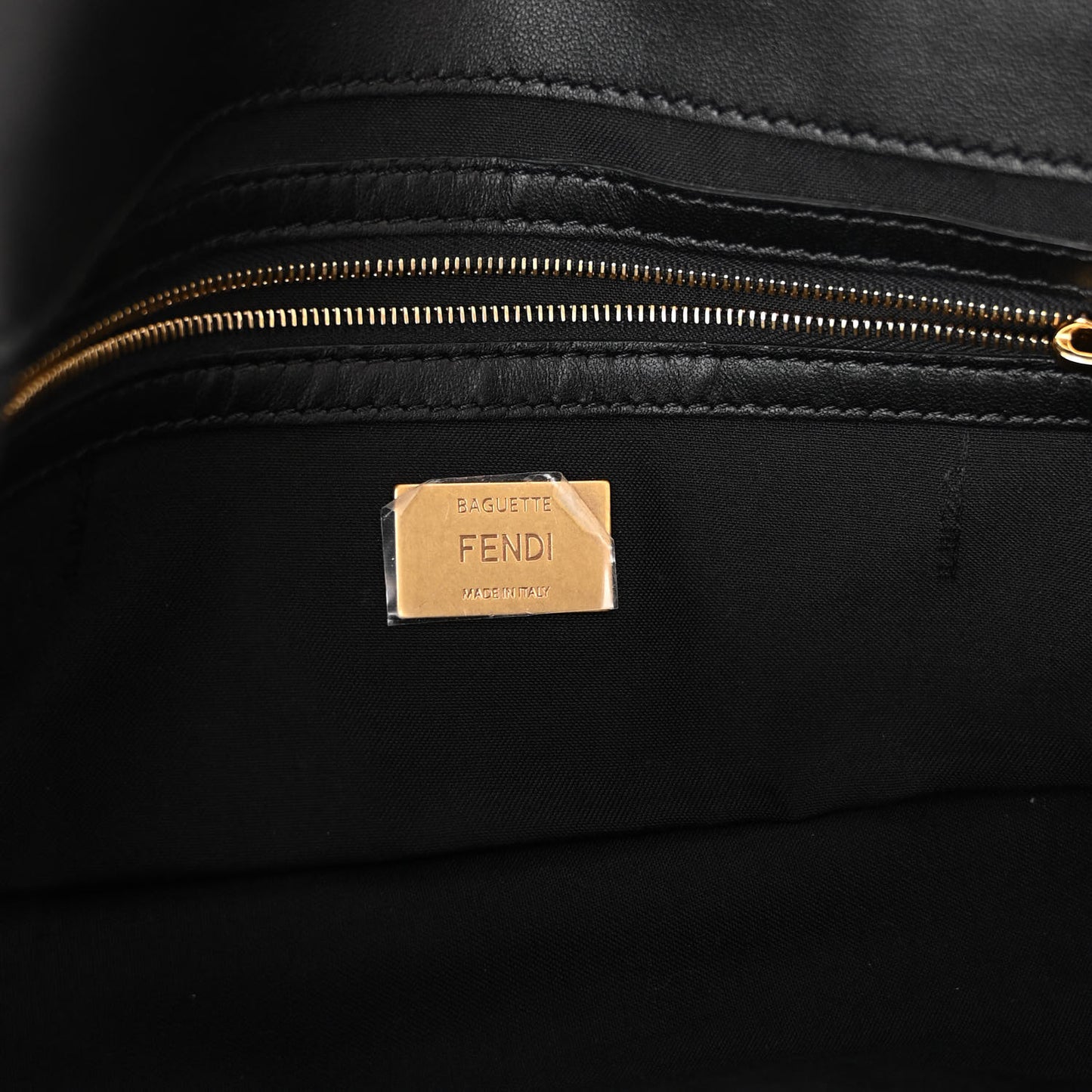 Nappa FF 1974 Embossed Baguette Black