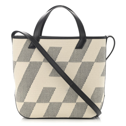 Hermes Swift H Canvas Cabas H En Biais 27 Black Ecru 1 of 8