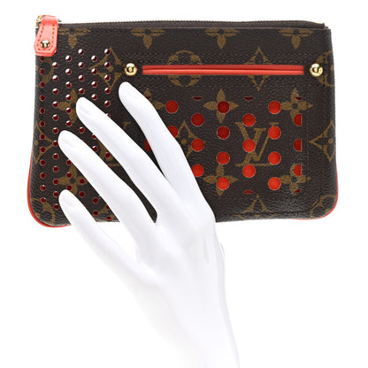 Louis Vuitton Monogram Perforated Pochette Plat Orange 3 of 7