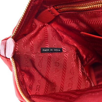 Prada Saffiano Tessuto Nylon Tote Rosso 8 of 8