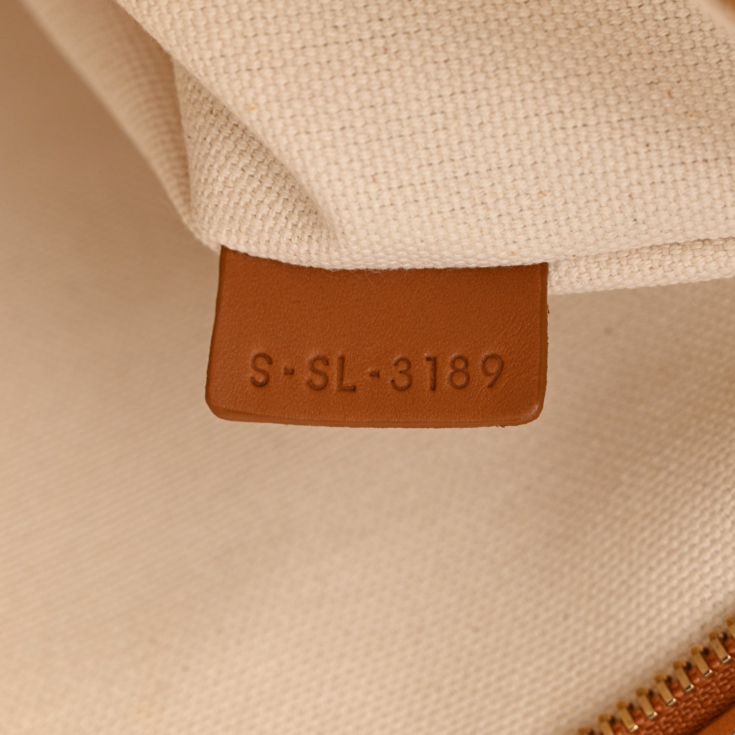 Celine Canvas Calfskin Logo Print Small Horizontal Cabas Natural Tan 6 of 16