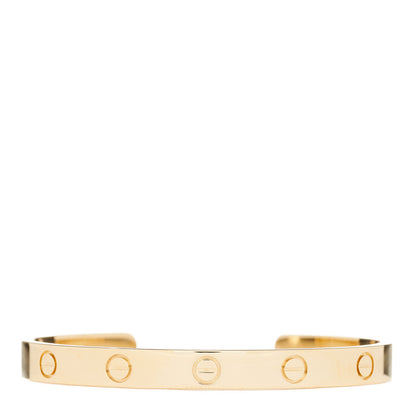 Cartier 18K Yellow Gold LOVE Cuff Bracelet 17 1 of 3