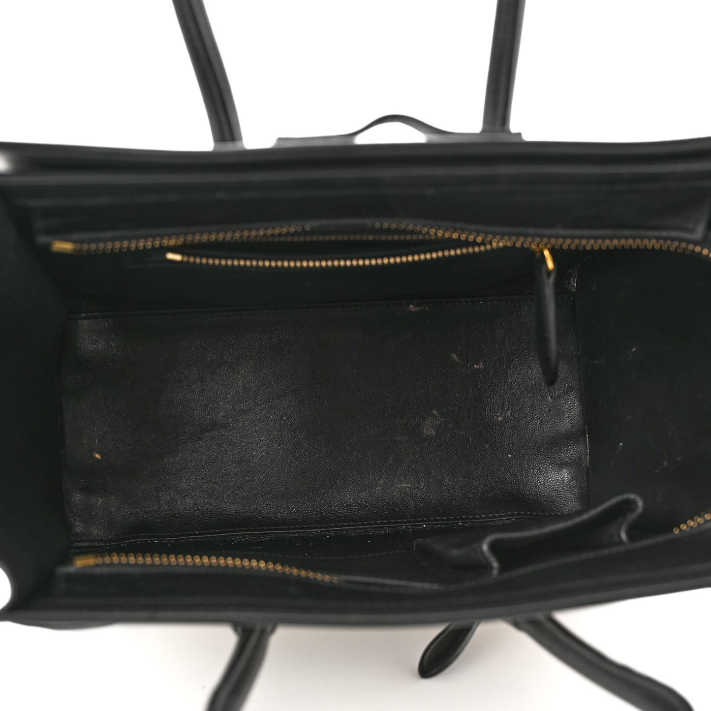 Calfskin Micro Bi-Color Luggage Black White