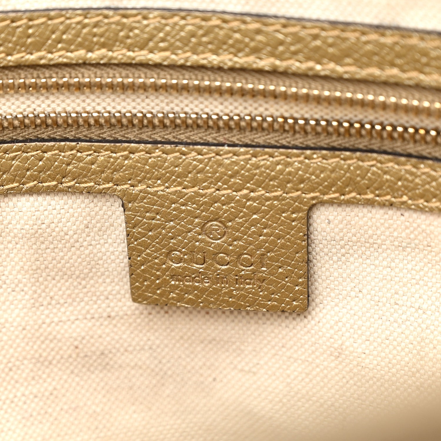 Gucci Monogram Medium Bree Zippered Tote Beige Golden Beige 6 of 12