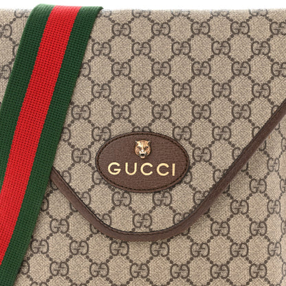 Gucci GG Supreme Monogram Web Medium Neo Vintage Flap Messenger Bag Beige New Acero 8 of 14