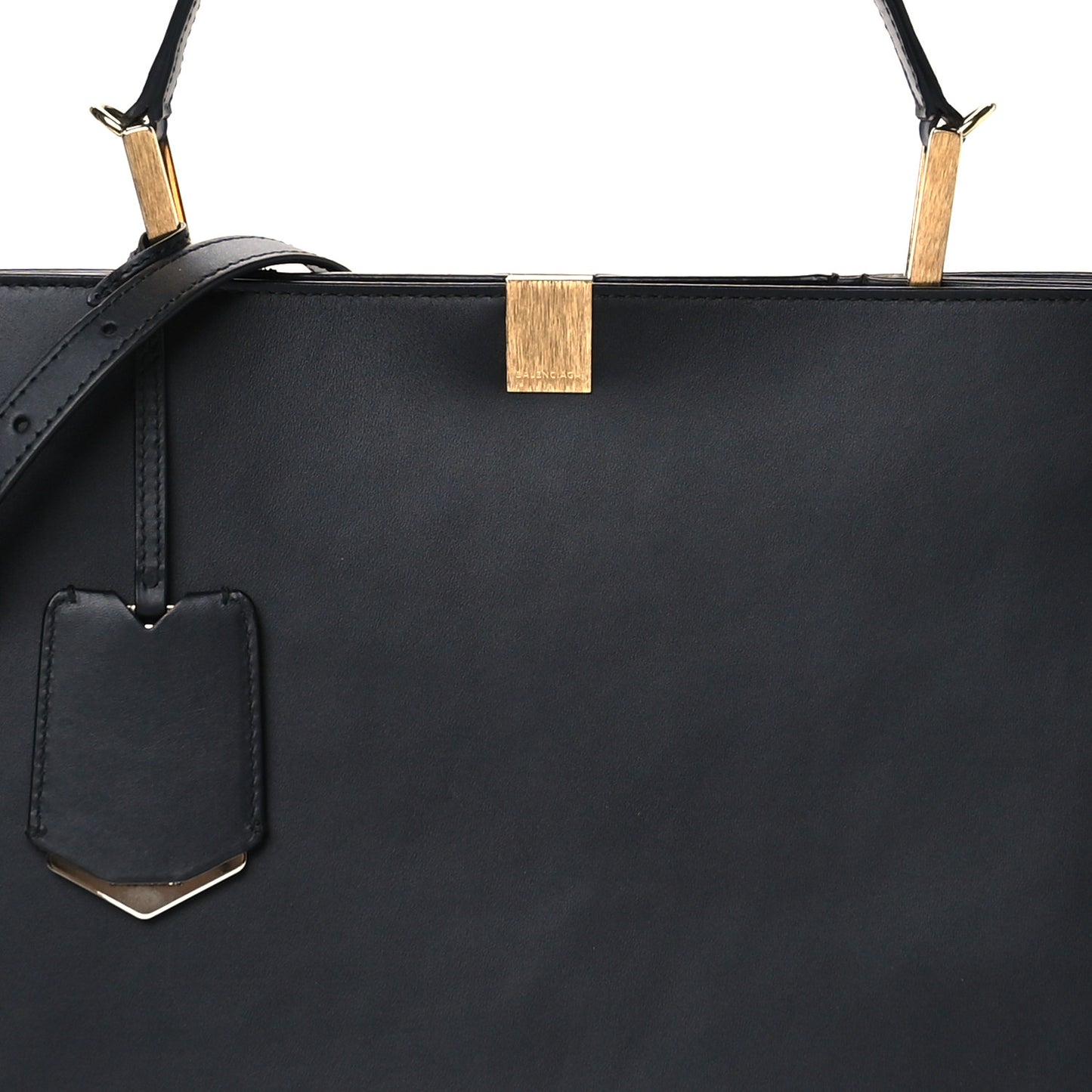 Calfskin Le Dix Soft Cabas M Shoulder Bag Black