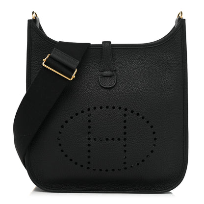 Hermes Taurillon Clemence Evelyne III PM Black 1 of 8