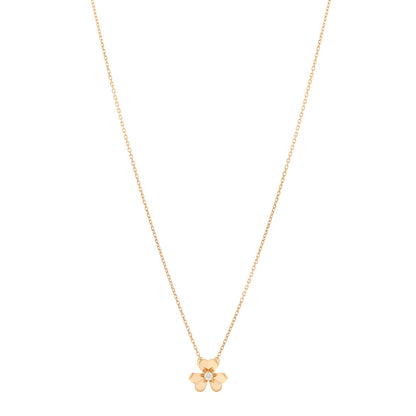 Van Cleef & Arpels 18K Yellow Gold Diamond Mini Frivole Pendant Necklace 1 of 5
