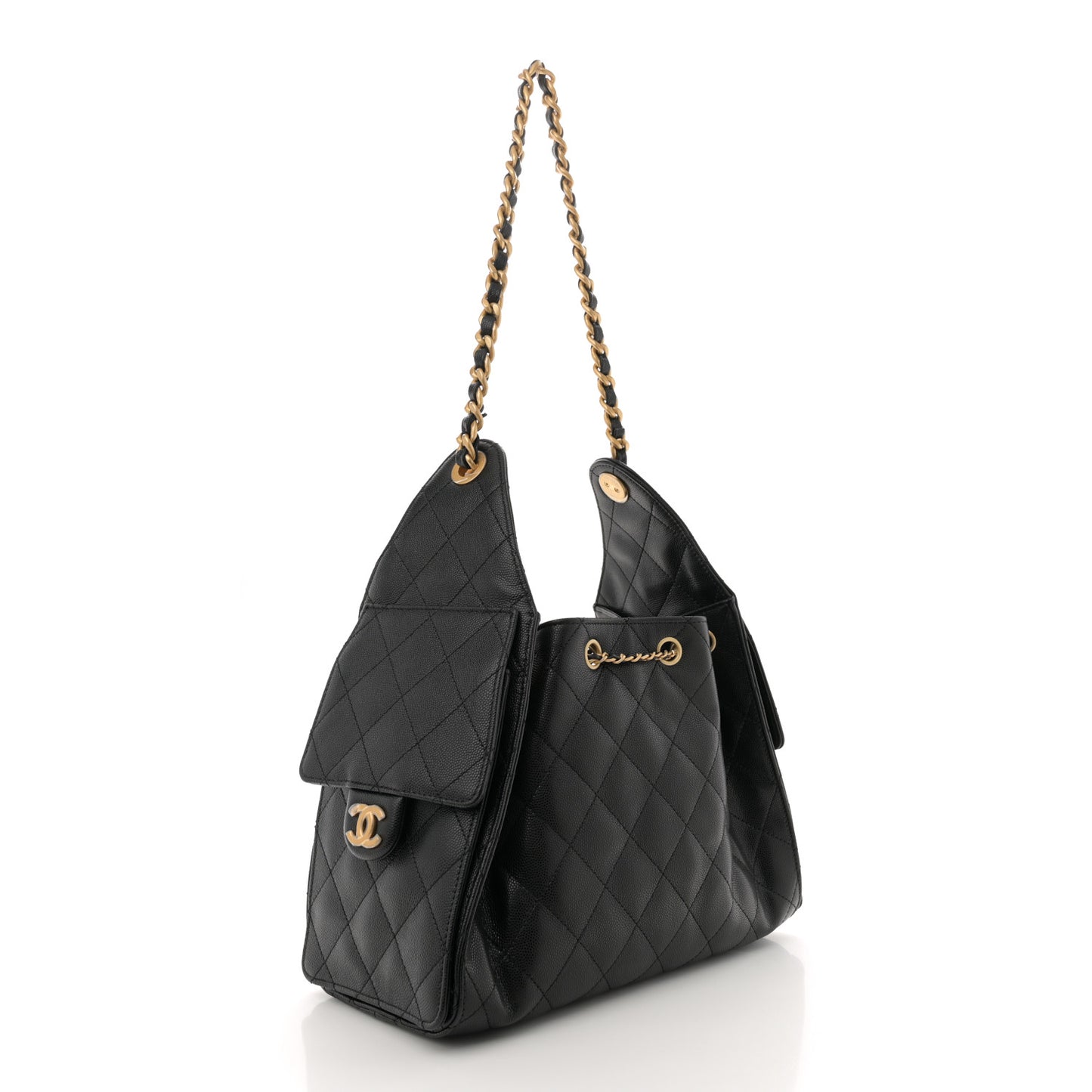 Caviar Quilted Small Chanel 25 Handbag Black