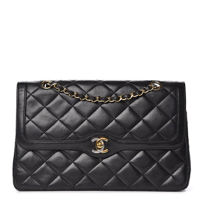 Chanel Lambskin Quilted Medium Double Flap Bag Black 1 of 19
