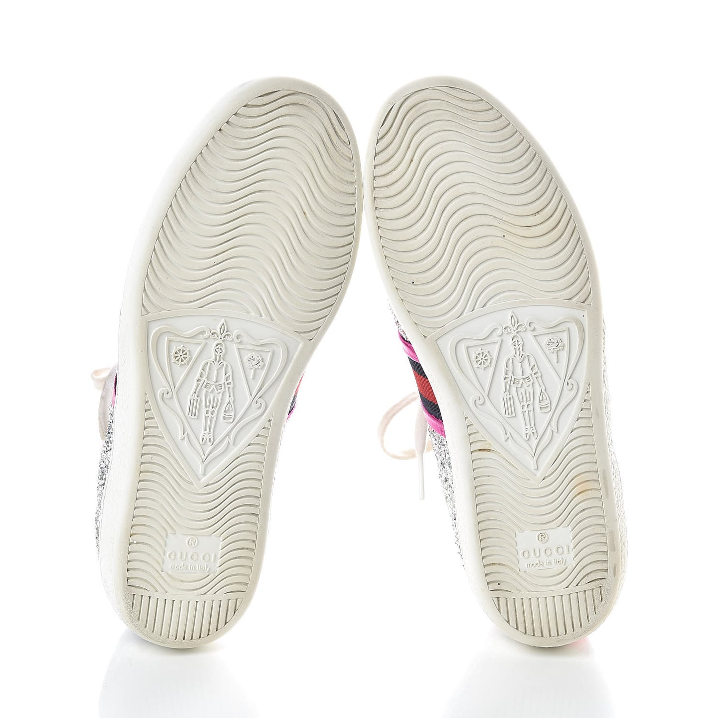 Glitter Web Womens Ace Sneakers 34.5 Silver