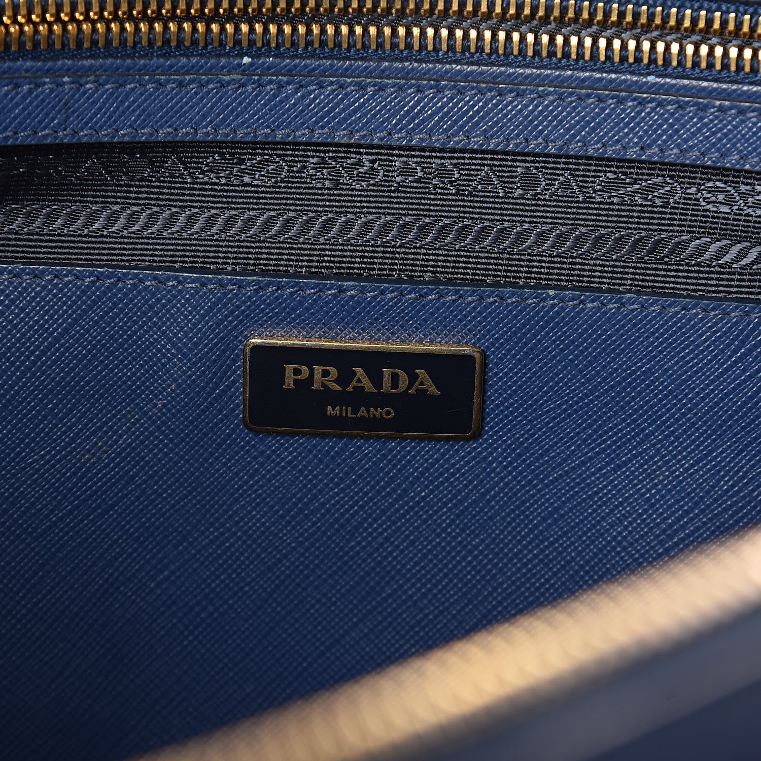 Prada Saffiano Large Galleria Double Zip Tote Cobalto 6 of 10