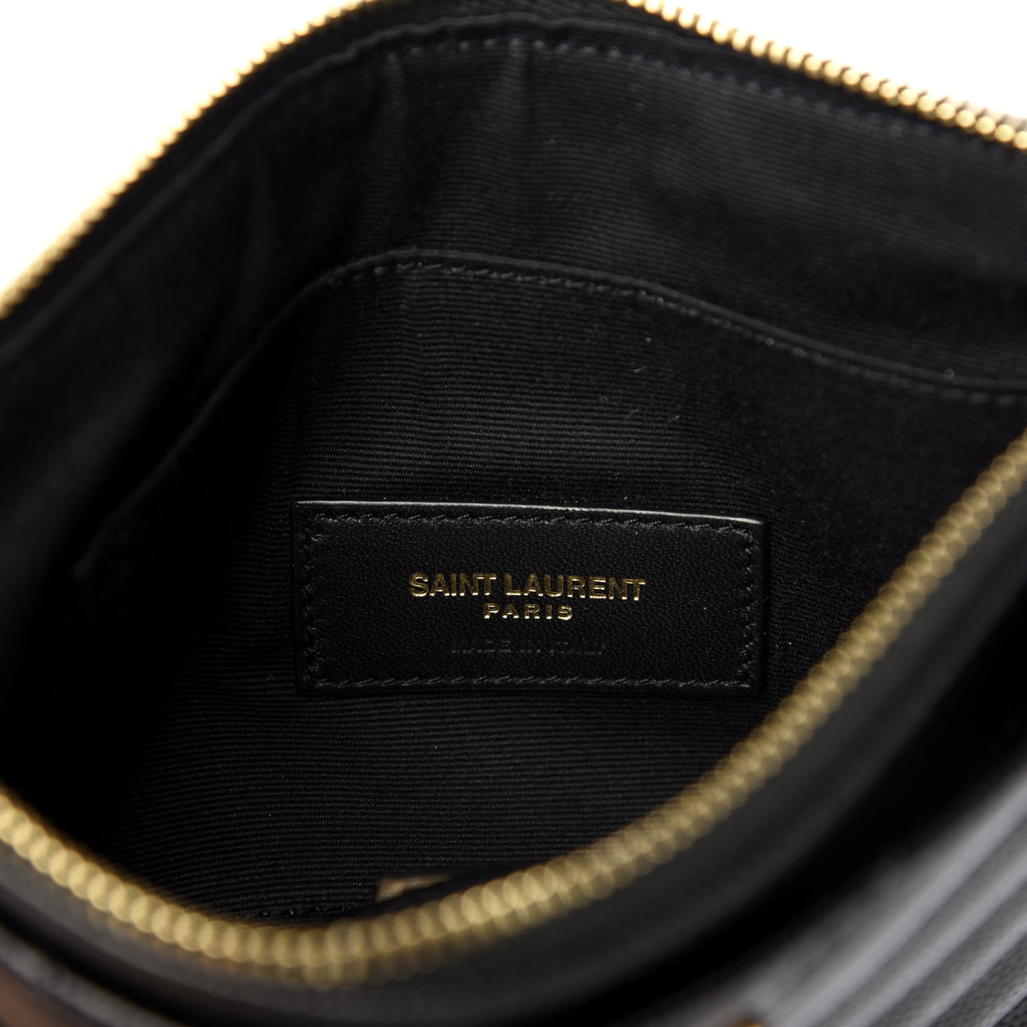 Grain De Poudre Chevron Monogram Bill Pouch Black
