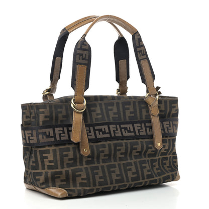 Fendi Zucca FF Top Handle Shoulder Bag Tobacco 2 of 16