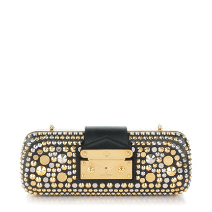 Louis Vuitton Calfskin Studded Minaudiere Tresor Clutch 1 of 7