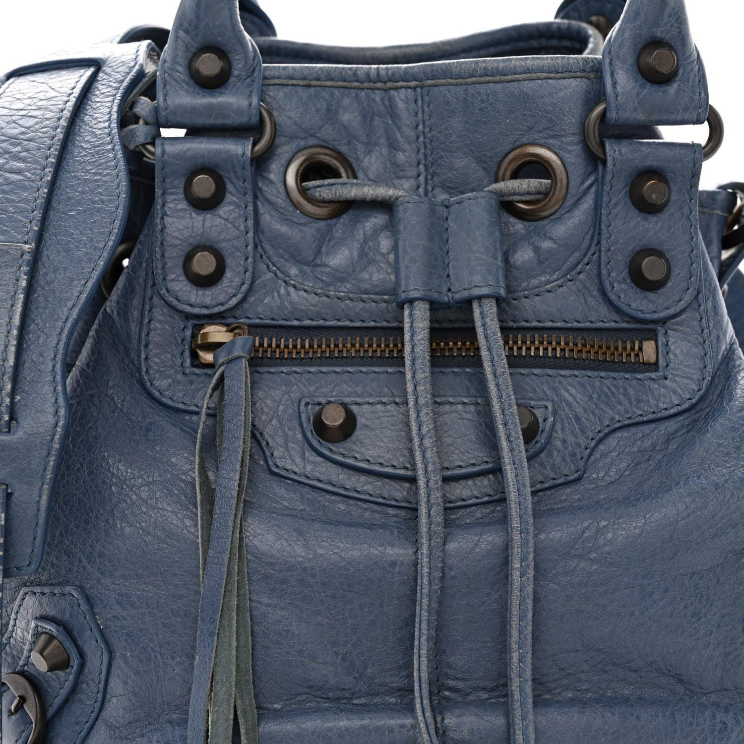Balenciaga Agneau Classic Hardware Mini Pompon Bleu Persan 9 of 15