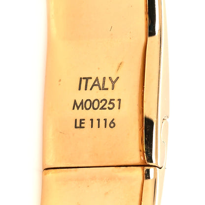 Louis Vuitton Brass Monogram Nanogram Cuff S Gold 6 of 8