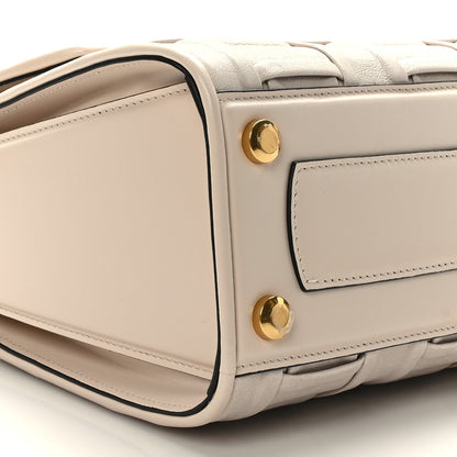 Salvatore Ferragamo Lambskin Woven Small Boxyz Bone 7 of 8