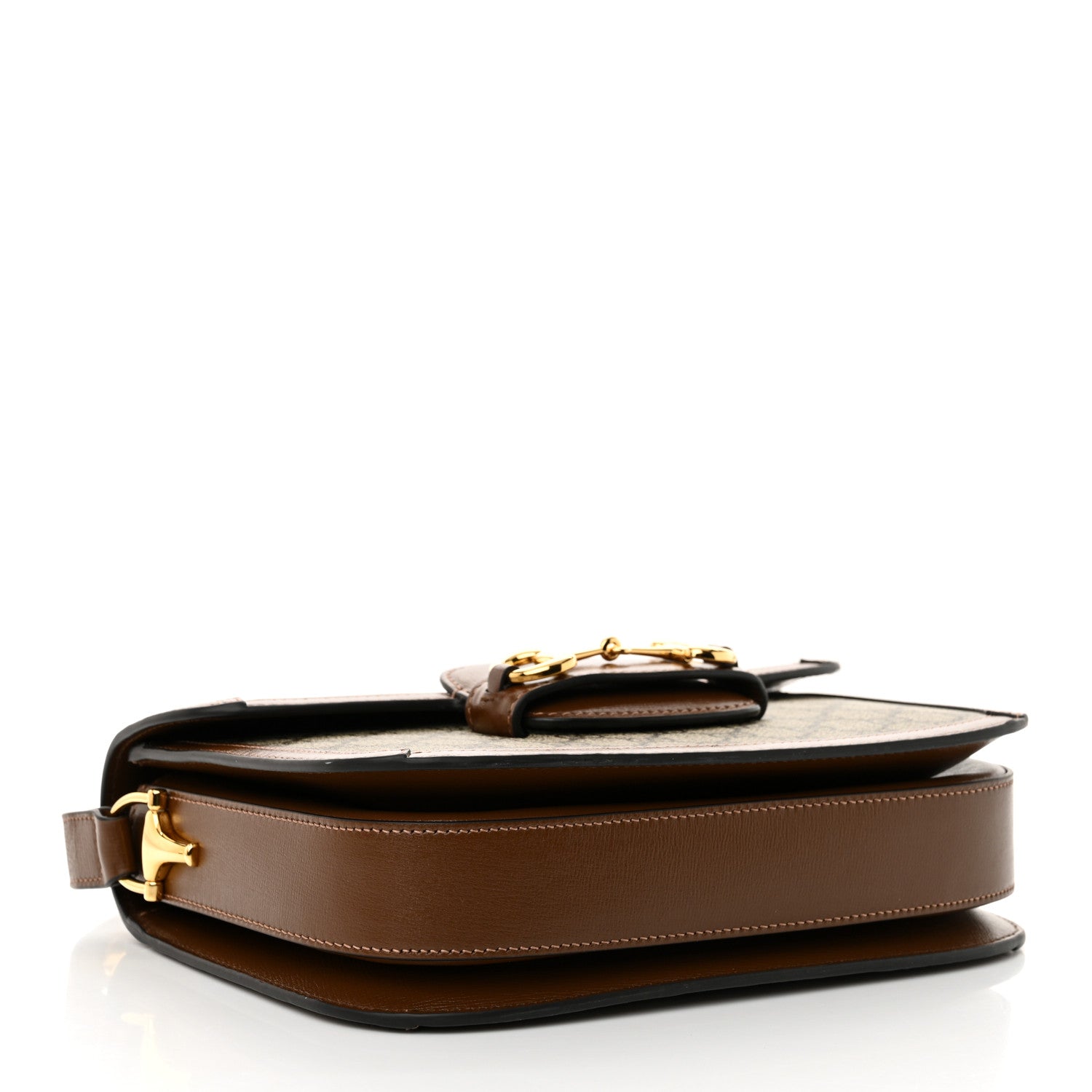 Gucci GG Supreme Monogram Horsebit 1955 Shoulder Bag Beige Brown Sugar 4 of 10