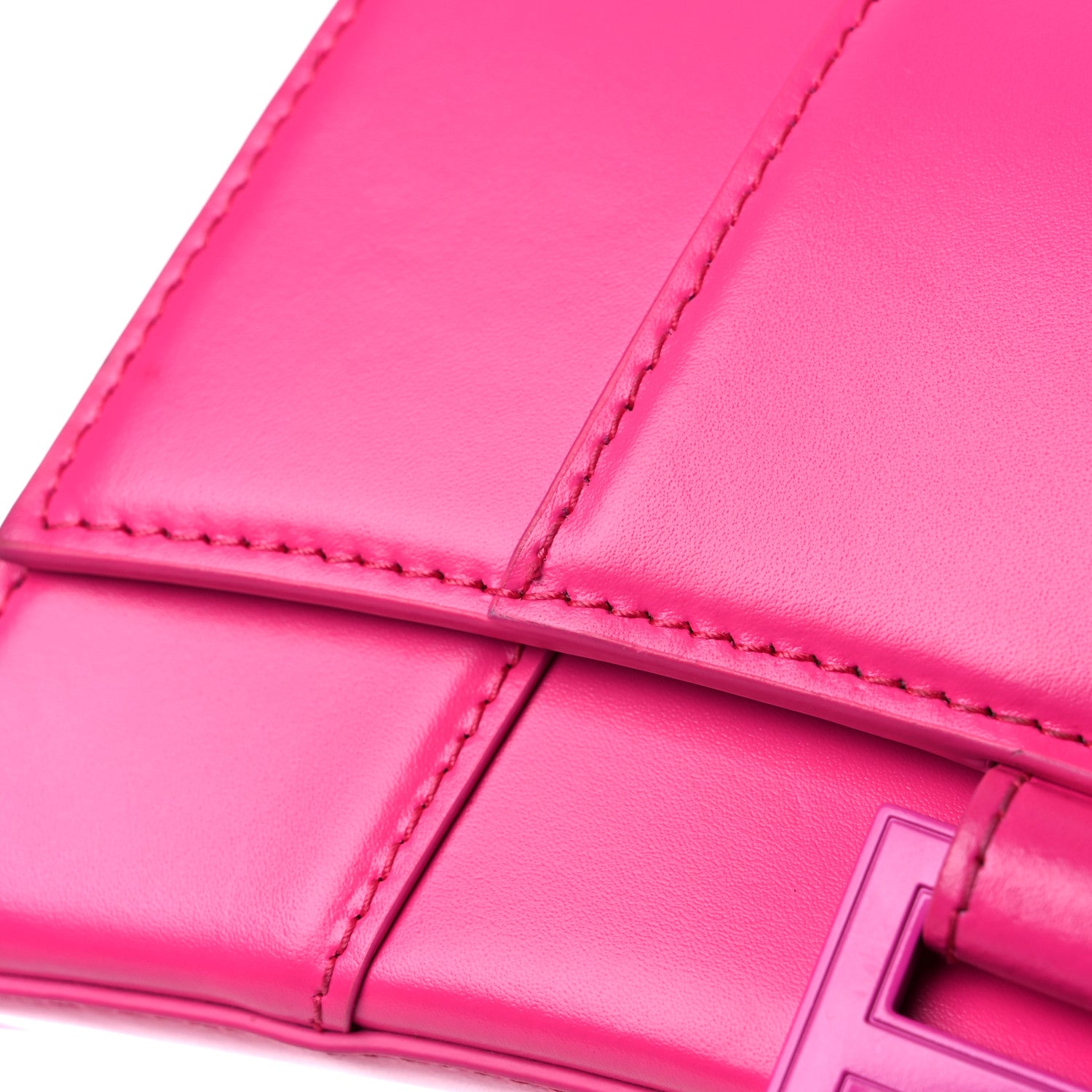 Balenciaga Shiny Box Calfskin Tonal B Hourglass Top Handle Bag XS Fuchsia 13 of 18