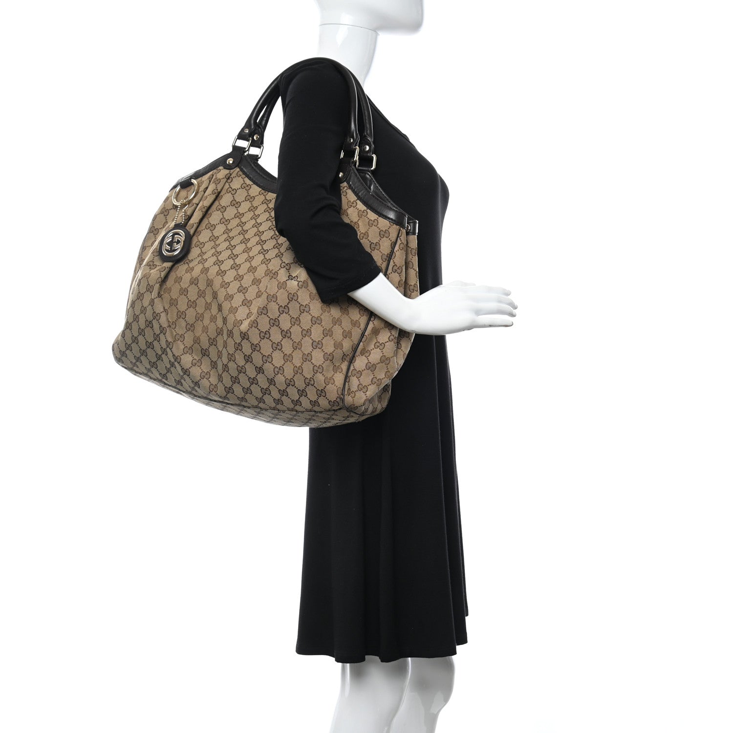 Gucci Monogram Sukey Tote Dark Brown 2 of 11