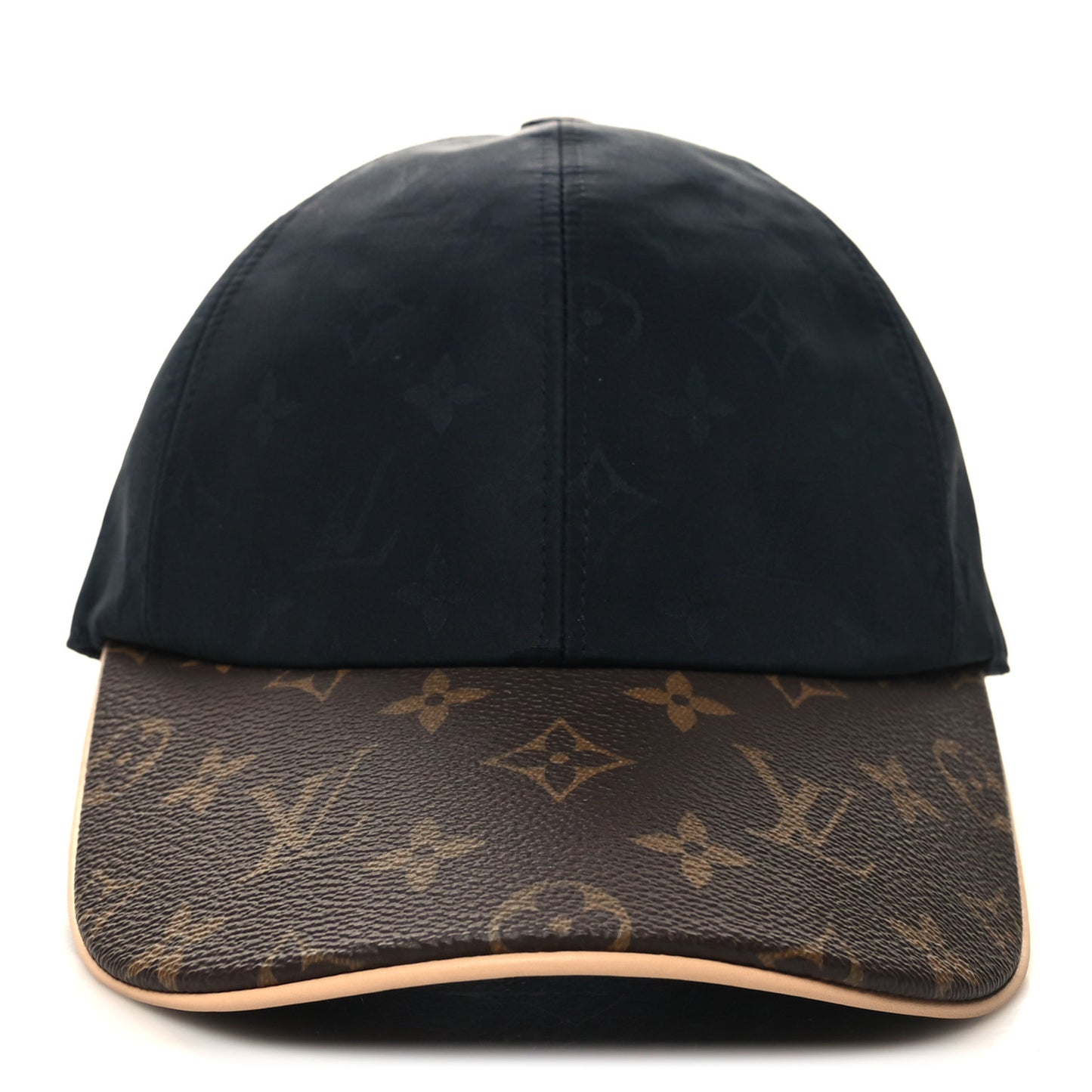 Polyester Silk Monogram LV Get Ready Cap M Black