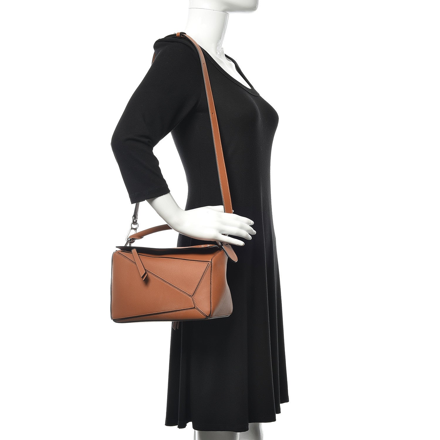 Loewe Calfskin Small Puzzle Bag Tan 2 of 10