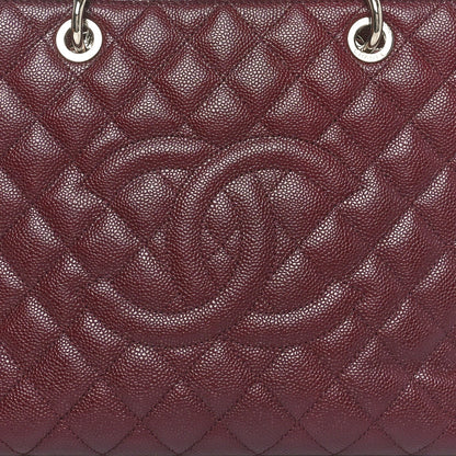 Chanel Caviar Quilted Grand Shopping Tote GST Dark Burgundy 8 of 10