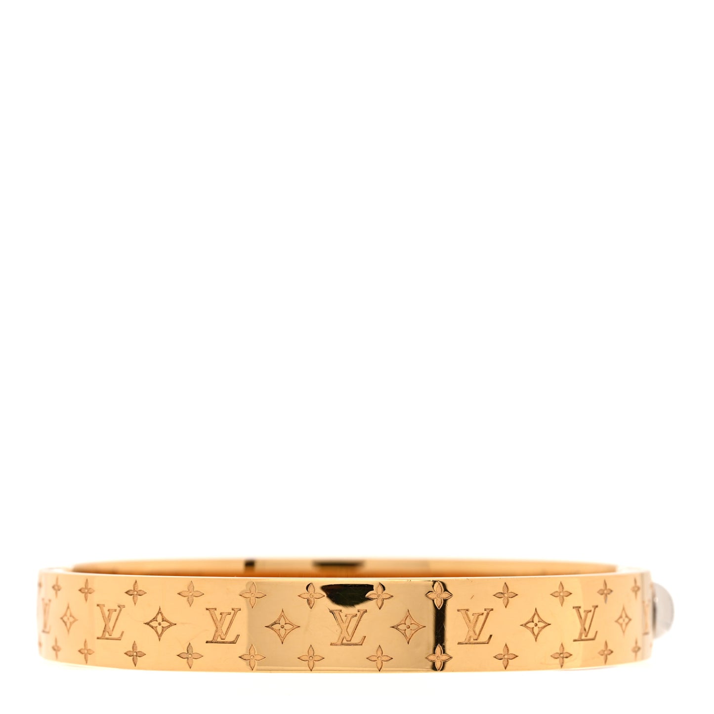 Brass Monogram Nanogram Cuff M  Gold
