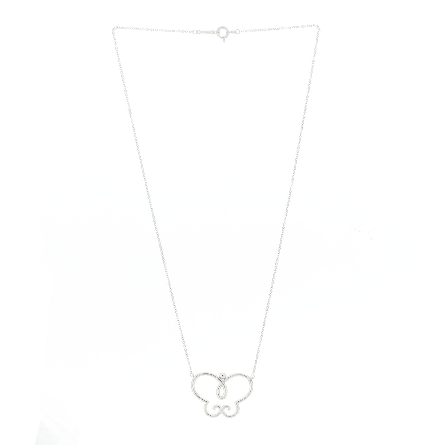 Tiffany Sterling Silver Paloma Picasso Butterfly Pendant Necklace 3 of 5