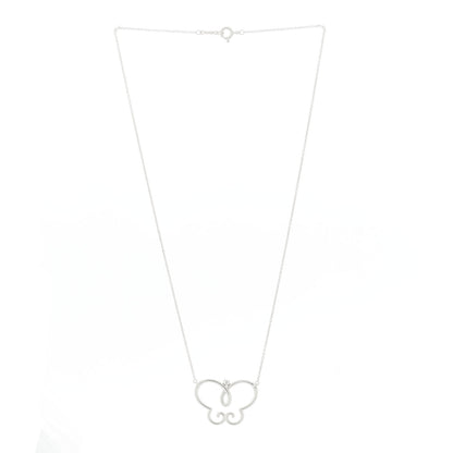 Tiffany Sterling Silver Paloma Picasso Butterfly Pendant Necklace 3 of 5