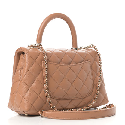 Chanel Caviar Quilted Mini Coco Handle Flap Brown 4 of 20