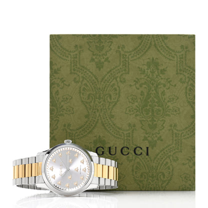 Gucci Stainless Steel 38mm G-Timeless Two Tone Bee Automatic Watch Silver 5 of 5