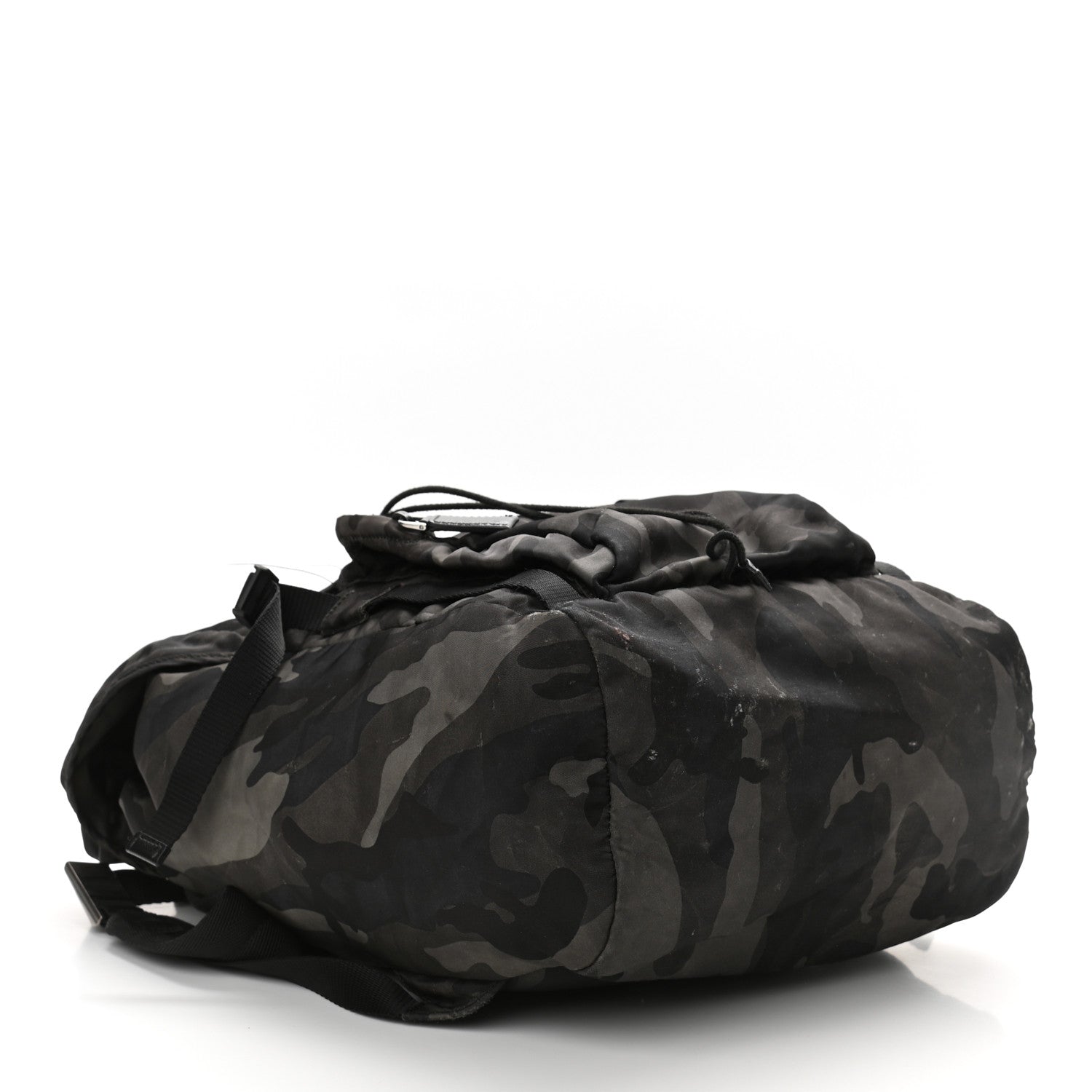 Prada Tessuto Nylon Camouflage Print Double Buckle Backpack Fumo 4 of 11