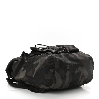 Prada Tessuto Nylon Camouflage Print Double Buckle Backpack Fumo 4 of 11