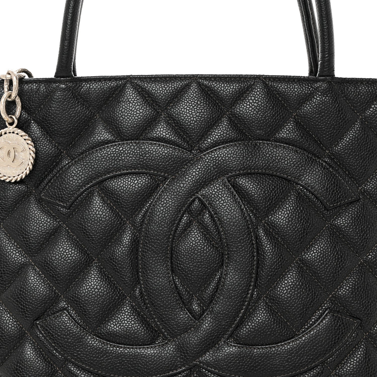 Chanel Caviar Quilted Medallion Tote Black 8 of 10