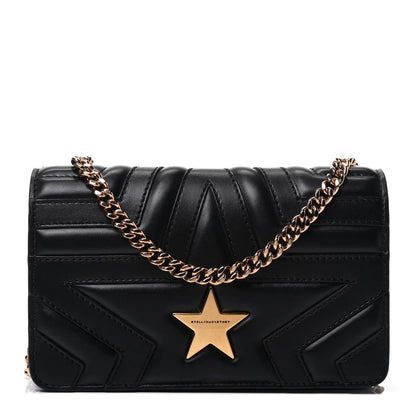 Stella McCartney Eco Alter Nappa Star Patch Shoulder Bag Black 1 of 4