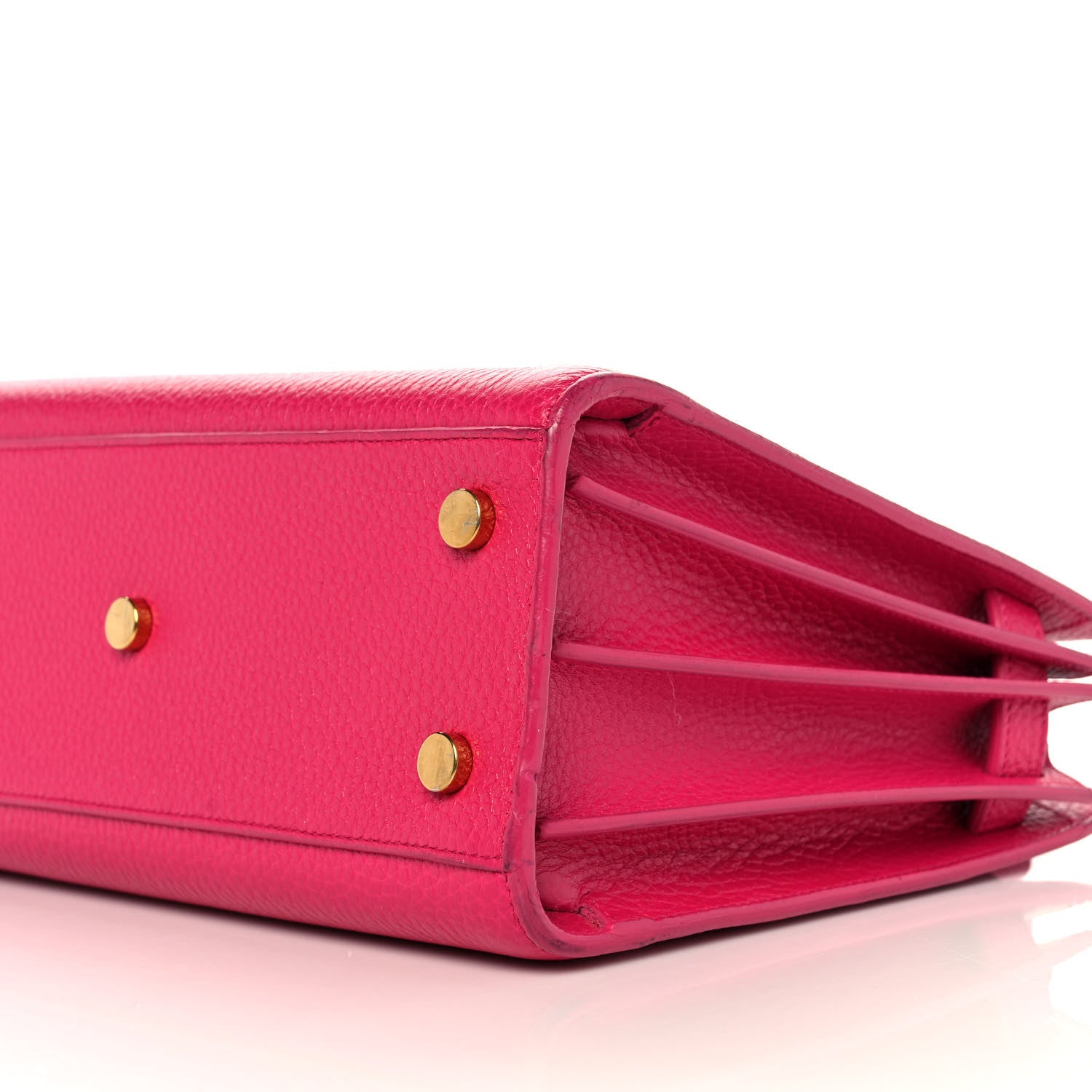 Saint Laurent Grained Calfskin Baby Sac De Jour Lipstick Fuchsia 8 of 8