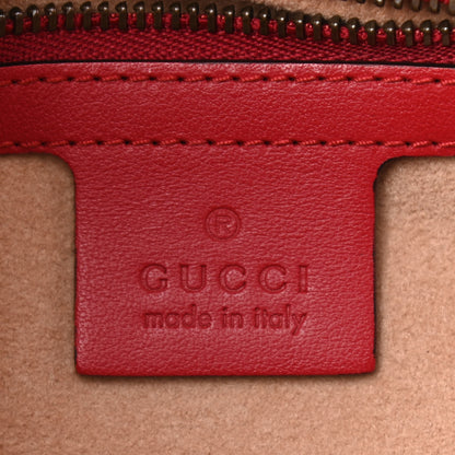 Gucci Calfskin Matelasse Small GG Marmont Shoulder Bag Hibiscus Red 6 of 10