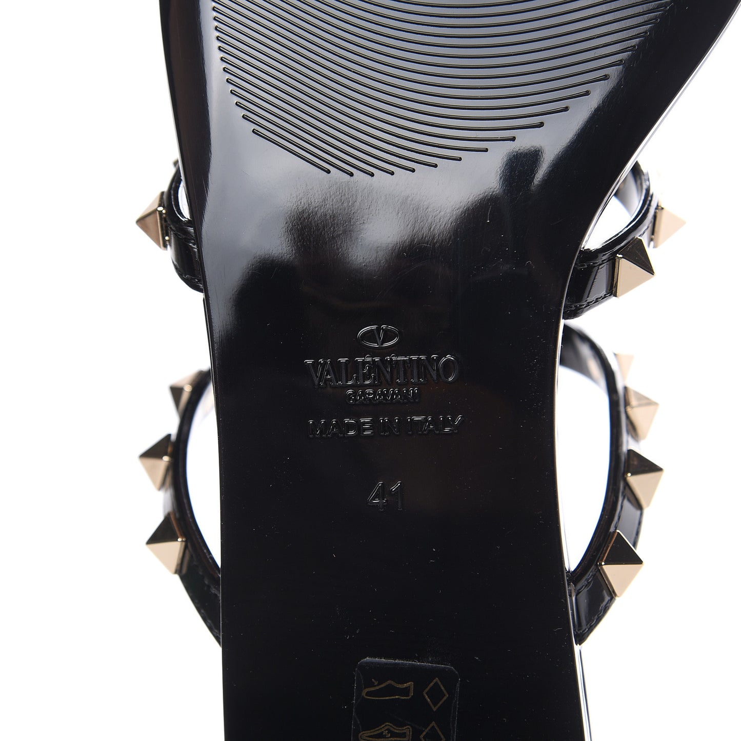 PVC Jelly Rockstud Caged Flat Thong Sandals 41 Black