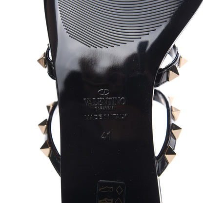 Valentino Garavani PVC Jelly Rockstud Caged Flat Thong Sandals 41 Black 7 of 8